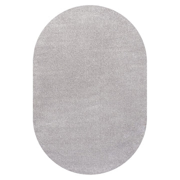 Haze Solid Low-pile Area Rug Light Gray